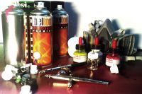 airbrush und sprühdose